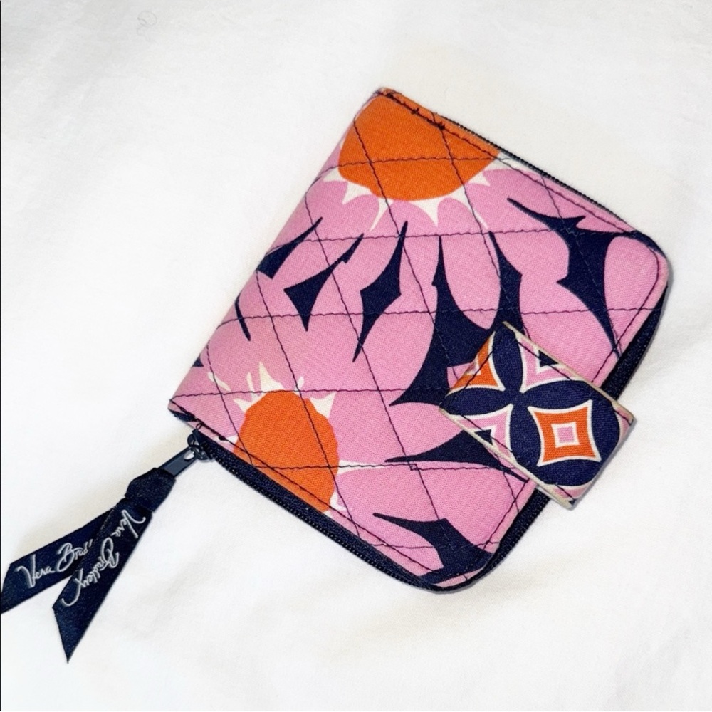 Vera Bradley Mini Zip Wallet in the retired "Loves Me" pattern